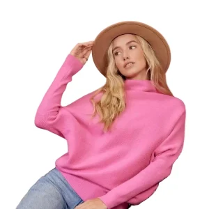 Dames Slouch Neck Dolman Trui Zacht Viscose