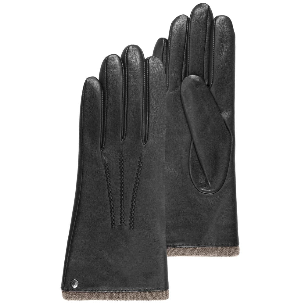 Handschoenen dames leder/cachemire cognac - Afbeelding 4