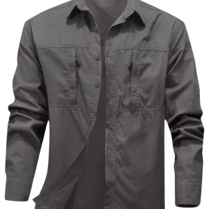 Heren Outdoor Shirt Lichtgewicht Katoen