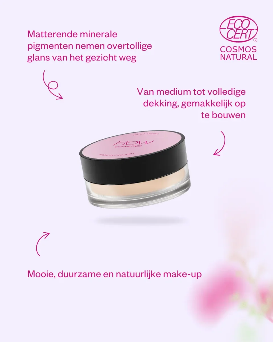 Flow Cosmetics – Mattifying Mineral Foundation – Cool 02 - Afbeelding 3