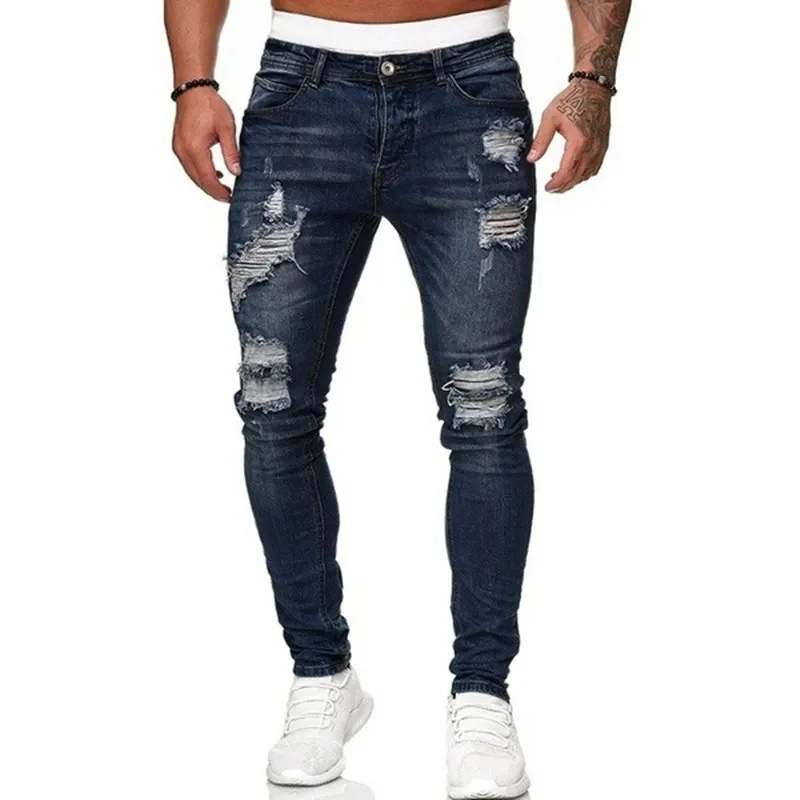 Heren gescheurde skinny jeans - Afbeelding 2