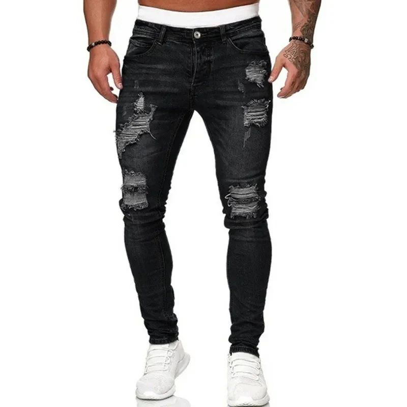 Heren gescheurde skinny jeans - Afbeelding 3